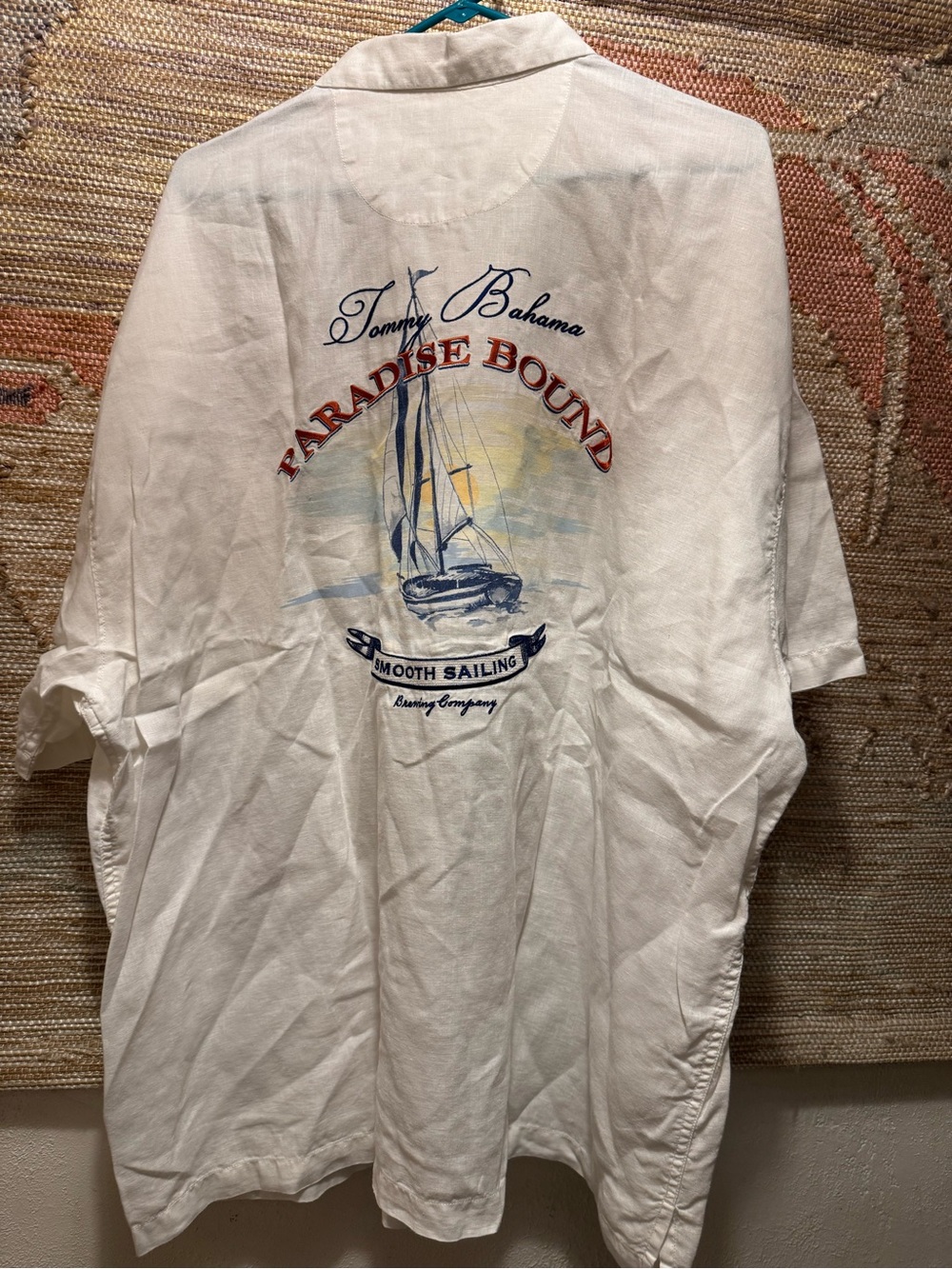 Tommy Bahama White "Paradise Bound" Short Sleeve Shirt xxl